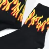 Herrstrumpor hiphop träffade män modefärg på brandbesättningen röd flamma flamme power fackla värme street skateboard wowen307g