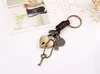 Serce Key Ring Antyczne Srebrny List Tag Keychain Posiadacze Torba Wisi Moda Biżuteria Drop Ship