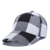 Fashion-Men's Cotton Hats Plaid Baseball Cap Travel Outdoor Baseball Caps
