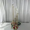 花瓶結婚式の装飾アイアンとガラスエルテーブルセンターピースディスプレイウェディングサインエリアロードリード8ヘッドキャンドルホールド9490642