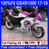 Para injecção SUZUKI GSXR1000 L7 L8 GSXR 1000 2017 2018 2019 331HM.53 GSX R1000 K17 GSXR1000 GSXR1000 17 18 19 Sorte rosa carenagens kit