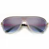 2019 Brand Популярные Cолнцезащитные очки Большой кадр ВС очки для женщин Мужчины Классический Металл Цельный объектива Винтажные солнцезащитные очки очки Shades