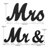 Lettere inglesi di design vintage MrMrs Sfondo di matrimonio in legno Decorazione Glitter Oro Argento Presente Centrotavola Decor 1 S3281047