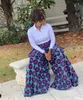 2 peças conjuntos de vestidos africanos para mulheres ombro de calça de calça as calças de perna larga Ancara Robe Africaine Sexy Sexy Ladies Dashiki Print Cl8489329