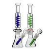 Bouw een Bong Freezable Percolator 18mm Join Glass Water Pipes Contener Coil Oil DAB Rigs met diffused downstem Olieruigs met kom