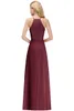 Verklig bilddesigner Blush Pink Bridesmaid Dresses Sexig grimma spetschiffong golvlängd Maid of Honor Gown CPS10725793550