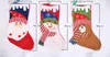 Ano Novo Natal Meia Saco Xmas Presente Doces Decorações de Natal para Sock Christmas Tree Decor DC287