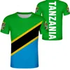 TANZANIA t shirt fai da te su misura nome numero tza T-Shirt nazione bandiera tanzanian swahili paese stampa foto testo abbigliamento