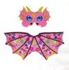 Dragon Cosplay Wings Cape Mask Outfit Sets Kids Designer Clothes Dinosaur Dress Up Costume Photography Props Halloween Props Party Gif A4862