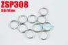Nyckelkedjering 1010mm8810mm splitringar dubbel slingring rostfritt stål kan blanda DIY -smycken 100pcslot ZSP307 ZSP3086566125