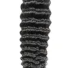 pu-Hauteinschlagband des reinen brasilianischen tiefen Wellenbandes Haarverlängerungen des Grads 7a natürliches schwarzes natürliches schwarzes in den Haarverlängerungen 40pcs / lot