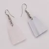 Trapezoid Shape Natural Sea Shell Dangle Earrings Island Style Mother of Pearl Shell Chic Jewelry 5 Pairs