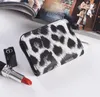 DHL 50PCS Portfel Loparda Kobiety Pu Leopard Printing Multifunkcyjne krótkie portfele