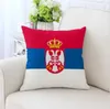 Fundas de almohada creativas con estampado de bandera nacional, regalo, fundas de cojín para silla de coche o sofá, funda de almohada desmontable para decoración del hogar, funda de cojín