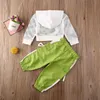 1-6T Enfant En Bas Âge Enfants Bébé Fille Tenues D'été Vêtements Pour Bébés Ensembles Net À Capuche T-Shirts Hauts Pantalons Tenue Ensembles Décontractés Filles Survêtements