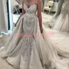Robes de mariée sexy en dentelle sirène jupe détachable plus la taille mariage robe de mariée arabe dit Mhamad Robe de mari￩e robes de mariée