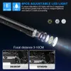 10M Cable Length Industrial Endoscope Borescope with 5.5mm Micro Inspection Camera 1080P Waterproof Semi-Rigid Gooseneck 4.3inch LCD Screen 6 LED Lights PQ305