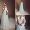 Elihav Sasson A linha de vestidos de casamento V Neck Backless vestido de noiva Sweep Train Lace princesa Boho vestido de noiva barato