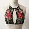 Kvinnor Sexig gröda spetsar broderade blommor ihåliga ut bustier ofard bh beskurna feminino toppar new8973389