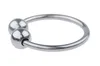 Stainless steel Cockrings glans ring with two beads ejection delay ejaculation products penis sex toys for men