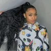 Mode-stijl Kinky Krullend Zwarte Dames Trekkoord Paardenstaart Grof Yaki Wrap Around Clip in Extension Fake Ponytails Haarstukken