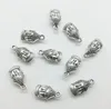 50 pcs/Lot double face bouddha tête alliage pendentif à breloque rétro bijoux bricolage porte-clés Tibet pendentif en argent pour Bracelet boucles d'oreilles 15*7mm