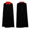 Mantello rosso nero di Halloween con cappuccio costumi di halloween cosplay Mantello da strega Vampiro vestito da mago cosplay Masquerade spedizione gratuita