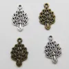 200pcs/Lot Peacock Alloy Charm Pendant Retro Jewelry DIY Keychain Ancient Silver Pendant For Bracelet Earrings 19*12mm