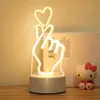 Luzes noturnas de cabeceira USB carregando 3D lâmpada de noite bebê quarto de alimentação LED lâmpada de mesa criativa presente de aniversário para crianças