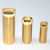 Brass Copper Round Pill Box Jars Holder Advantageous Container Storage Case Waterproof Tobacco Tea Cans Stash 3 Sizes Choose