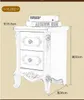 Sovrumsmöbler European Solid Wood Bedside Cabinet Mini Mottagning Skåp Enkel vit skåp