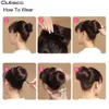 Syntetisk Curly Chignon Women's Elastic Hair Bun Drawstry Clip In Donut Hair Bulls