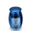 Angel Wings Heart Cremation Pendant Urns voor menselijke huisdierenas nuttig voor begrafenis begrafenis Columbarium of thuisplaats mini 30x40mm