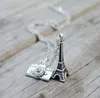 Moda argento tibetano fotocamera / Torre Eiffel Charms Statement Collana pendenti gioielli fai da te per donna uomo regalo - 61