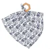 Ins-baby bibs saliv handduk nyfödda burp trasa djur blomma print bandana matning halsduk spädbarn tuggbara smycken lovey teether leksaker byp5043