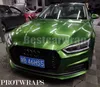 Premium Manba Green Gloss Metallic Vinyl Wrap för hela bilförpackning med luftbubbla gratis som 3M kvalitet lågt klibblim 1.52x20m 5x65ft