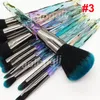 Makeup Brushes Crystal Handle Set 10 PCS Cosmetic Brush Diamond Transparent Kabuki Contour Powder Foundation Brush Concealer Eye S8615348