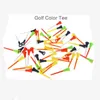 100 Pcsbag Multi Color Plastic Golf Tees 83mm Durable Rubber Cushion Top Golf Tee Golf Accessories 4802526