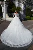 Ceket ile Lussano Gelin 2019 Gelinlik Dantel Aplikler Gelin Törenlerinde Sweep Tren Balo Bahçe Gelinlik robe de mariée