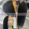 SHUOWEN 12~28 Inches HD Transparent Full Lace Synthetic Braided Remy Hair Wigs Simulation Human Hair Wig Perruques FYSK-FL-04