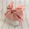 Dopasuj wszystkie dziecko Duży łuk Dziewczyny Kukurydzane Pałąk 7 cali Duży Bowknot Headwrap Kids Bow do Włosów Bawełna Szerokie Głowy Turban Infant Noworodek Opaski