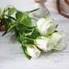 5ピース/ロットシングルブランチ4ヘッドローズボーズホーム装飾写真小道具の結婚式の花の壁バラの花の花輪