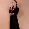 جودة عالية القطن الحرير طية صدر السترة الصين أقلية التبت التبت بثوب طويل رداء الملابس النسائية نمط العرقية الملابس الحياة التبت