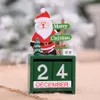 Рождество адвент календари деревянные Санта-Клаус Снеговик олени рождественские украшения для дома рождественские украшения рождественские подарки JK1910