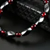 Gros-Perles Chakra Hématite Pierre Bracelet Extensible Pour Hommes et Femmes Anti-Fatigue Magnétique Thérapie Bracelet Bijoux