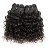 4Pcs Human Hair Bundles Water Wave 50gpc Natural Color Indian Mongolian Curly Virgin Hair Weave Extensions for Short Bob Style7247744