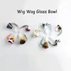 Smoking Accessories Downward Bent Style 9 Kind Colors Wig Wag Glass Bowls With Male 14mm 18mm Joints