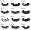 3D Faux Norek rzęsy Crisscross Grube rzęsy Ręcznie wykonane Pełny Strip Lashes Volume Miękkie Fake Mink Laszy Rzęsy Narzędzia 52styles rra1606