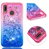 För iPhone XR XS Max XS Glitter Bling Luxury Diamond Quicksand Liquid TPU Rensa telefonväska till iPhone 6 7 8 Plus