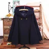 Японский стиль милый MORI девушка обыкновенные с капюшоном плащ плюс размер пальто женщин свободная кнопка сплошной с длинным рукавом зимние хлопковые пальто T186